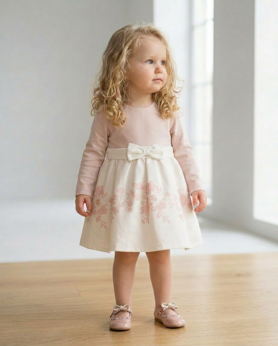 Blush Bloom Bow Dress